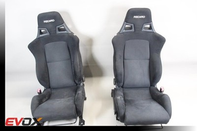08-15 MITSUBISHI LANCER EVOLUTION EVO X RECARO FRONT SUEDE CLOTH SEATS 73
