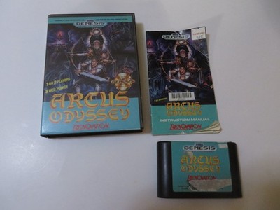 Arcus Odyssey (Sega Genesis, 1991) - Complete With Case and Manual RARE