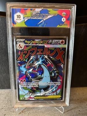 GRADE 10 Pokemon Mega Charizard X Ex MEP IT023 2025 Ultra Premium Collection DEU