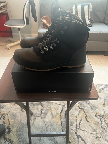 Sorel Ankeny II Hiker Waterproof Boots Black Mens Size 11.5 - Picture 2 of 4