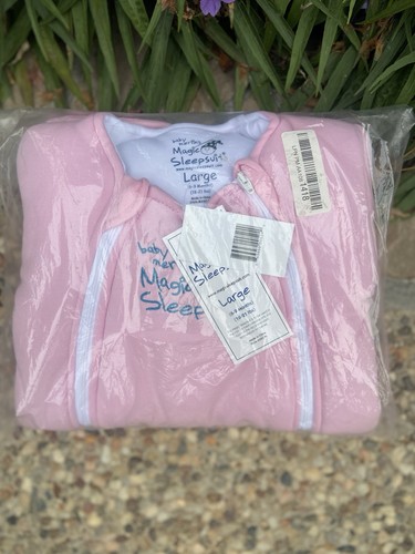Baby Merlin's Magic Sleepsuit® 100% Cotton NWT Pink Size Large - Picture 2 of 7