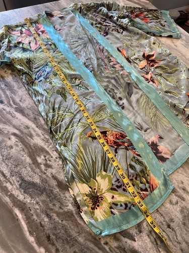 Chicos Chico's S/M Paradise Escape Open Kimono Birds Semisheer w/ Flaw - Picture 9 of 9