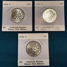 2025 P/D/S - STACY PARK MILBERN - American Women  Quarters Set of three coins