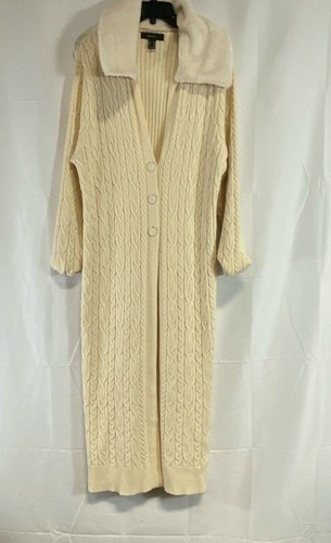 Forever 21 Women Ivory Cable Knit Cardigan Size 2X