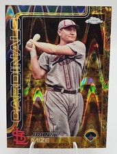 2025 Gilded Collection Johnny Mize Chrome Gold RayWave /25 St. Louis Cardinals