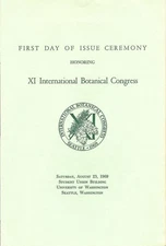 #1376-79-C1 First Day Ceremony Program Botanical Congress Stamp w/FDC