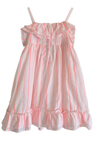 Janie and Jack Pink Striped Dress & Bloomers Ruffle Hem Girls 18-24 Months NWT - Picture 7 of 10