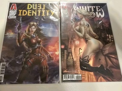 White Widow #5 Ale Garza Duel Identity #1 Variant Absolute Comics Lot Of 2