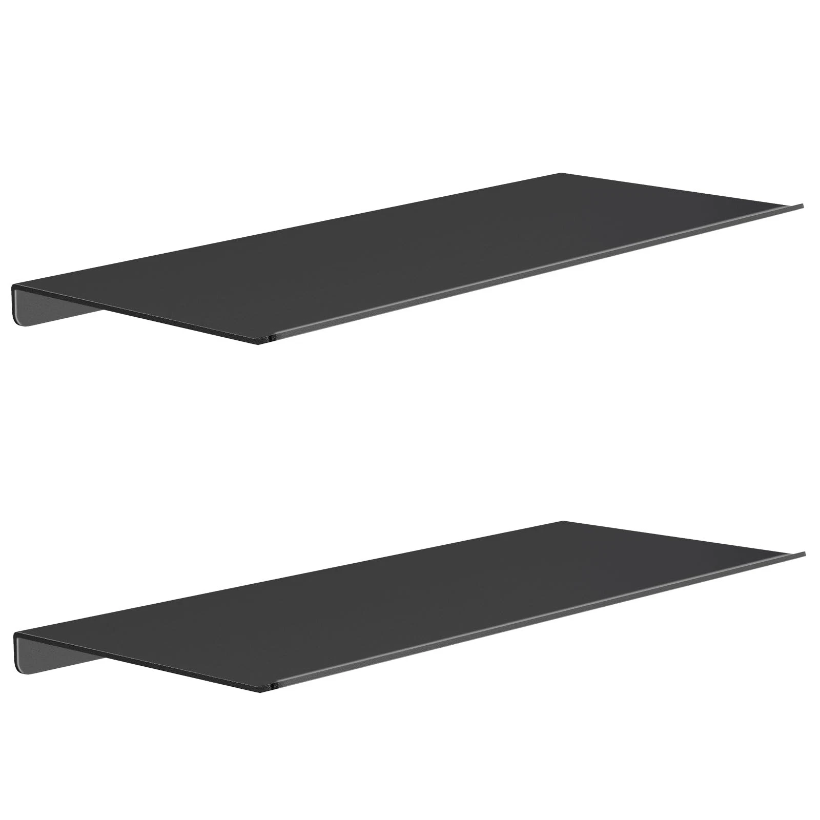 2 Pack 12 Inch Metal Wall Mounted Floating Shelves for Bedroom Bathroom Kitchen