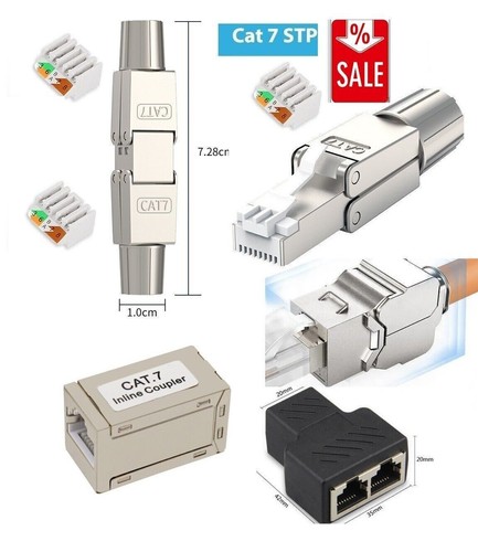 2x CAT 7 Netzwerk RJ45 Verbinder für Patchkabel LAN Netzwerkkabel Kupplung DSL - Bild 6 von 11