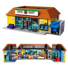 MOC Simpsons Kwik-E-Mart Building Set 2179Pcs Street View Store Bricks Toy