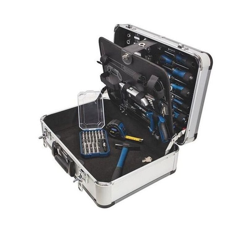 Caisse à outils métallique Scheppach TB150 de 101 pièces en finition Chrome-Vanadium