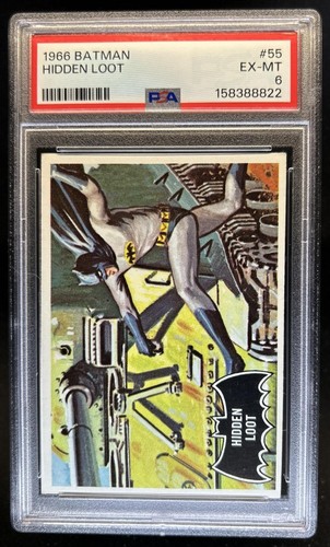 1966 Topps Batman Black Bat #55 Hidden Loot — PSA 6