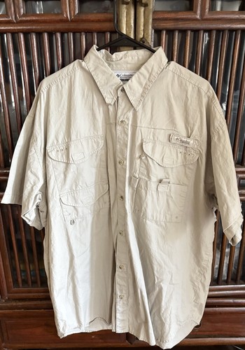Columbia Men's PFG (Performance Fishing Gear) Vented Short Sleeve Shirt XL