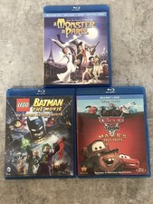 Lot Of 3 Kids Blu Ray: Lego Batman, Cars Toon Mater & A Monster In Paris