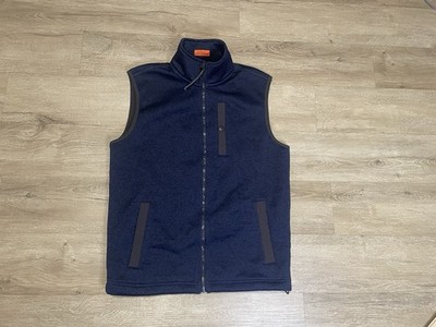 St. John's Bay Mens Sz S Blue Fleece Vest Windproof Water
