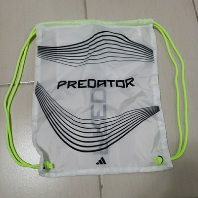 Adidas Predator Soccer Cleat Drawstring Backpack Storage Bag White 15.5''x12.5''