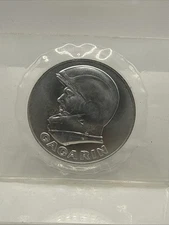 1991 30th Anniversary  Gagarin Coin & Medal Made from Space Flown Spacecraft