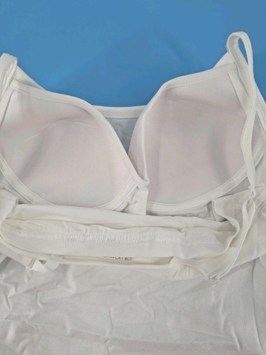 Camisa sin mangas/cami blanca Gilligan & Omalley con sujetador incorporado para mujer talla grande - Imagen 4 de 4