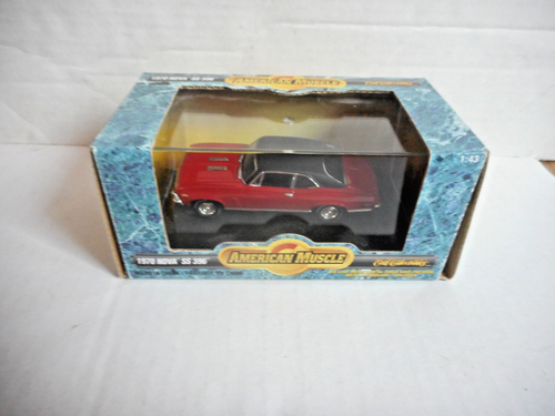 American Muscle 1970 Chevrolet Nova SS 396 Diecast Car Red & Black Roof 1/43 MIB