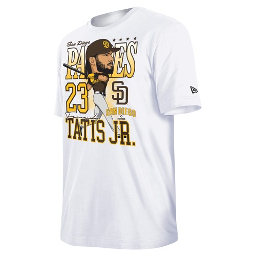 Men's New Era Fernando Tatis Jr. White San Diego Padres Caricature T-Shirt - 第 2/3 張圖片