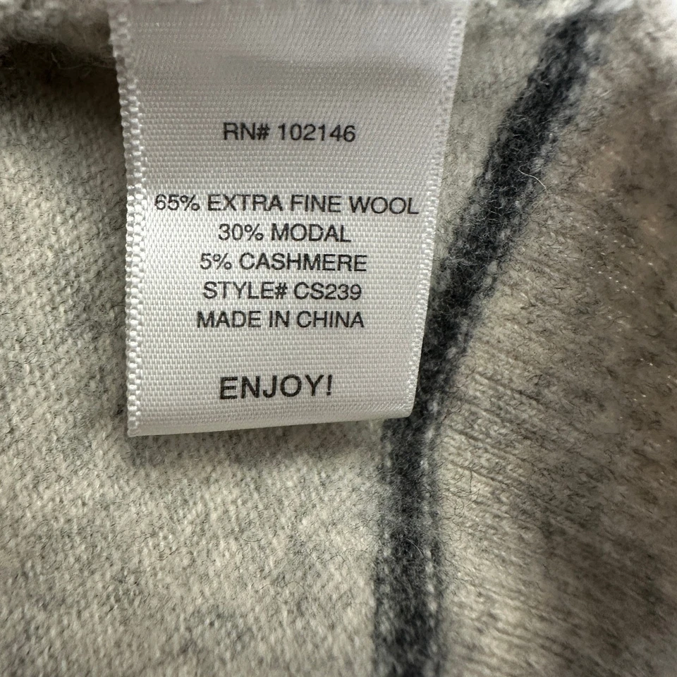 Sudadera con capucha Michael Stars para mujer mezcla de cachemir talla 2 EE. UU. M silenciosa de lujo a rayas Foto 4 de 4