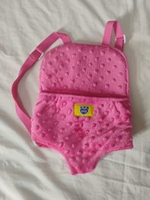 Build-A-Bear Workshop Backpack Stuffed Animal Baby Doll Carrier Pink Plush BAB