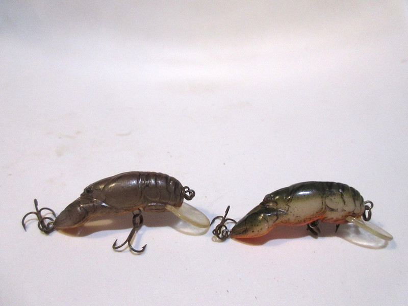 Vintage Lot of 2 Rebel Teeny Wee Crawfish Lures