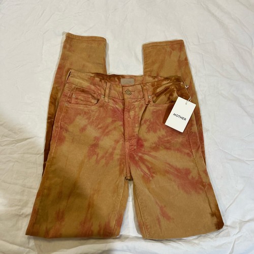 Mother Neu mit Etikett $ 228 hoch taillierter Looker Batik Cord in Hopscotch Größe 24 - Bild 16 von 18