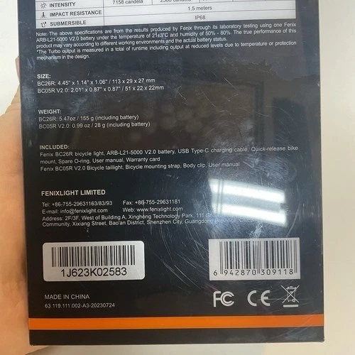 Nuevo con caja Fenix BC26R+BC05R Luz Bicicleta Recargable 1600 Lúmenes Foto 4 de 4