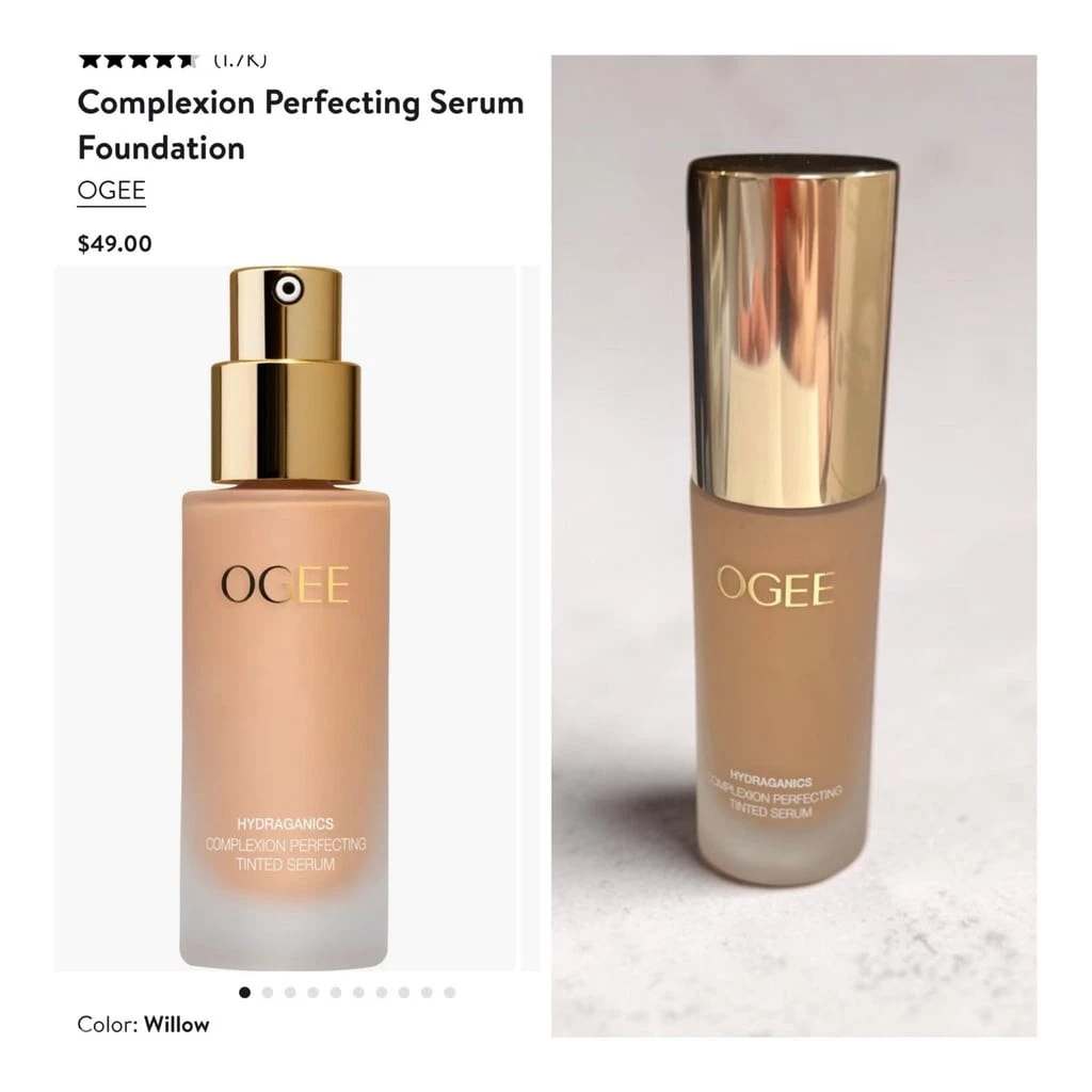 OGEE Hydraganics Complexion Perfecting Serum Foundation - Shade Willow 3.00C