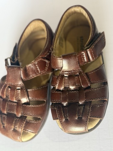 Stride Rite Toddler Leather Woven Sandals Size 7W - Picture 6 of 7