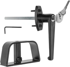 Shed Door Latch L-Handle Lock Kit with 2 Keys 4-1/2" Stem Shed Lock Barn Door.