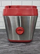 Red Cuisinart Fruit Scoop Frozen Dessert Maker ICE-31 Ice Cream Yogurt 1.5 Qt *
