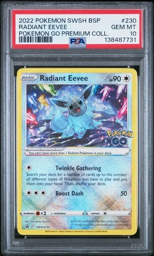 2022 POKEMON SWSH BLACK STAR PROMO #230 RADIANT EEVEE PSA 10