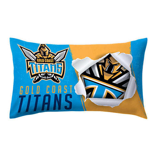 Gold Coast Titans Single Pillow Case - Picture 1 of 1