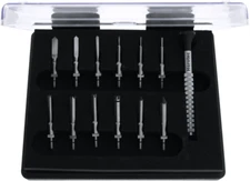 Horotec 22.577 ASSORTMENT OF 12 END MILLS FOR REMOVING BURRS AND BEVELLING