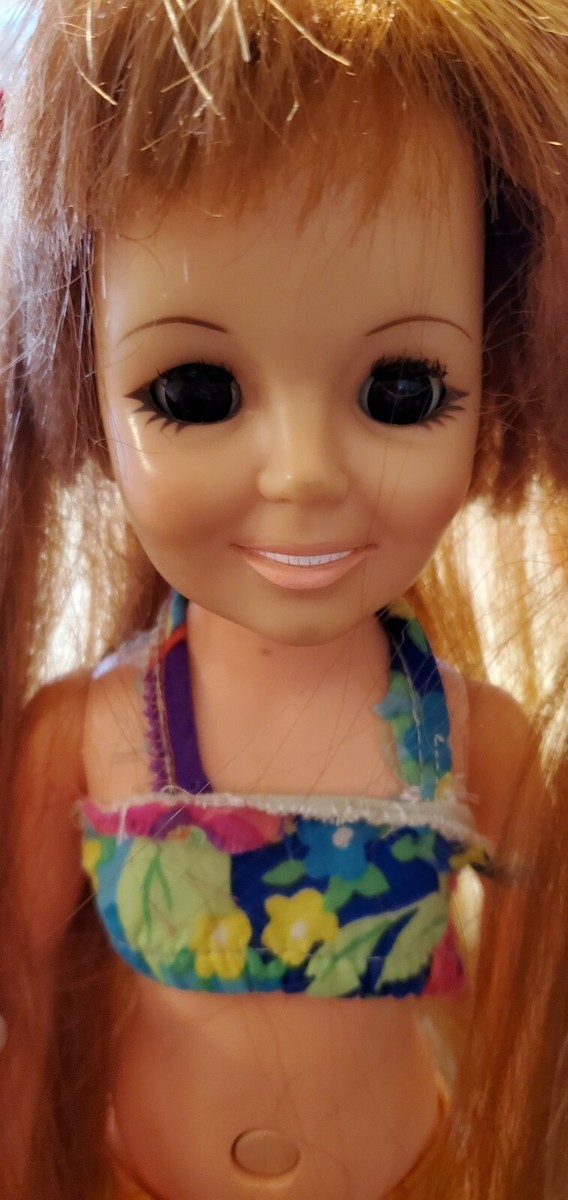 VINTAGE 1969 BEAUTIFUL CRISSY FAMILY GROWING HAIR IDEAL DOLL RED