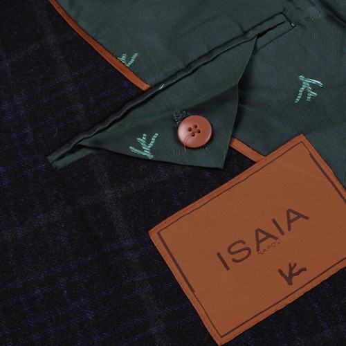 NEW $4,095 Isaia 'Dustin' Dark Graphite Wool/Cashmere 2B Men's Sport Coat US 46R - Picture 7 of 16