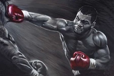 Mike Tyson, Boxing Art, Wall Decor, Painting, Personalized Canvas Print