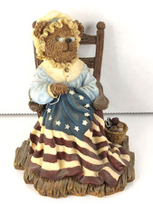 BETSY ROSSBEARY... A STITCH IN TIME: 2002 BOYDS BEARS BEARSTONE FIGURINE box coa