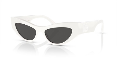 Dolce & Gabbana Womens Sunglasses DG4450 331287 White Frame W/ Grey Lens 52mm