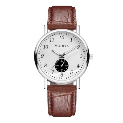 HERREN ARMBANDUHR LEDER QUARZUHR UHR UHREN LEDERUHR SCHMUCK ACCESSOIRS (NEU)