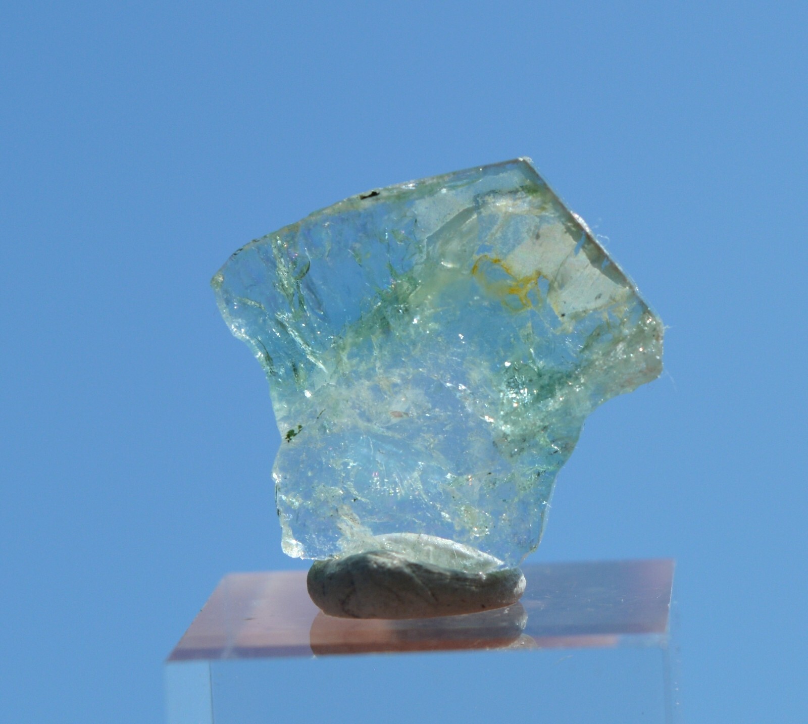 Tourmaline Paraiba 10.9 ct : tranche polie de collection exclusive du Brésil