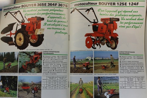 prospectus brochure Gamme motoculteur motobineuse Bouyer tracteur tractor - Bild 2 von 2