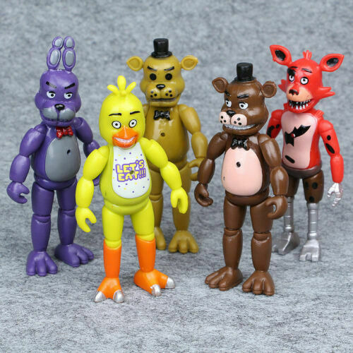 Five Nights At Freddy's FNAF 6'' Action Figures Sister Location Lightening  Movable Joint Action Figures Gift Toys 