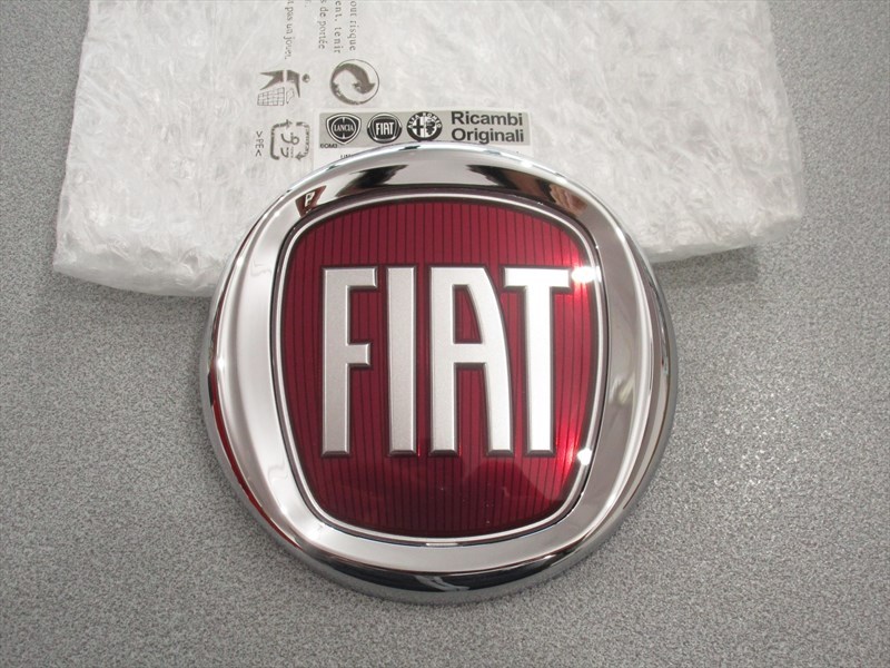 Stemma Logo Originale Per Griglia Radiatore Fiat Ducato 250 E Doblo – Argento/Rosso/Bianco, Diametro 12 Cm, OE 14227474