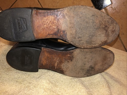 Justin 3133 Black Leather Cowboy Western Boots Sz 9.5 D FREE SHIPPING - Picture 5 of 7