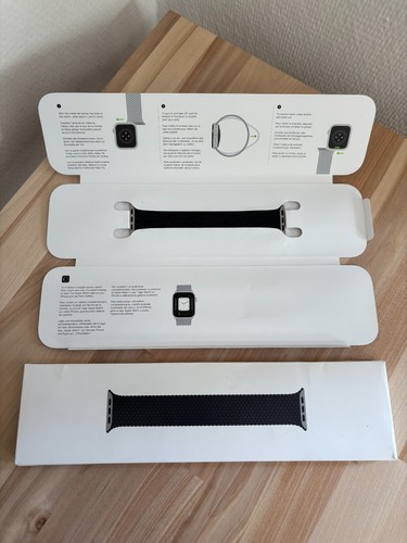 Original Apple Armband 38/40/41 Gr. 5 Geflochtenes Braided Solo Loop Charcoal - Zdjęcie 3 z 12