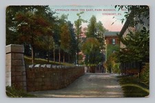 Postcard Park Mansion Vinimont Pennsylvania Approach from the East c1911